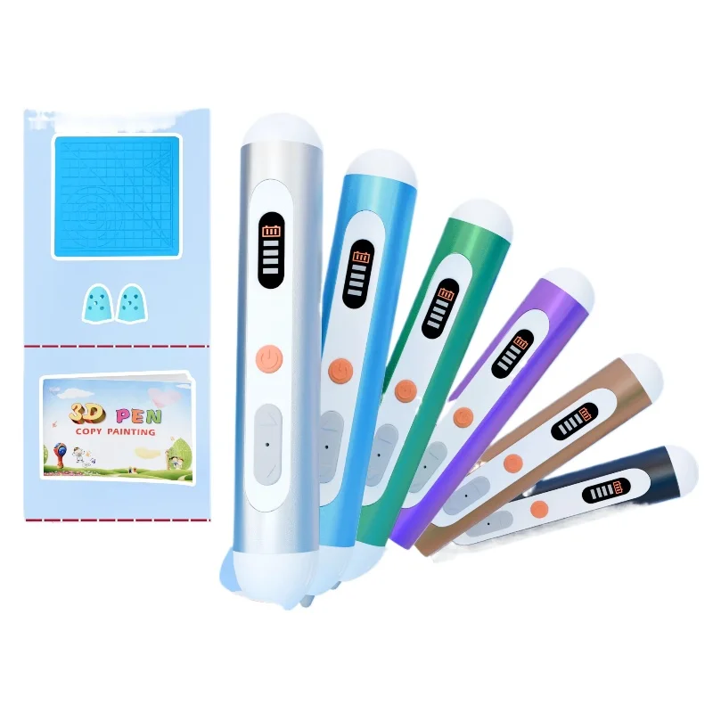 Portable, safe and environmentally friendly painting, children's development toys, custom 6-piece set, boxed DIY3D printing pen