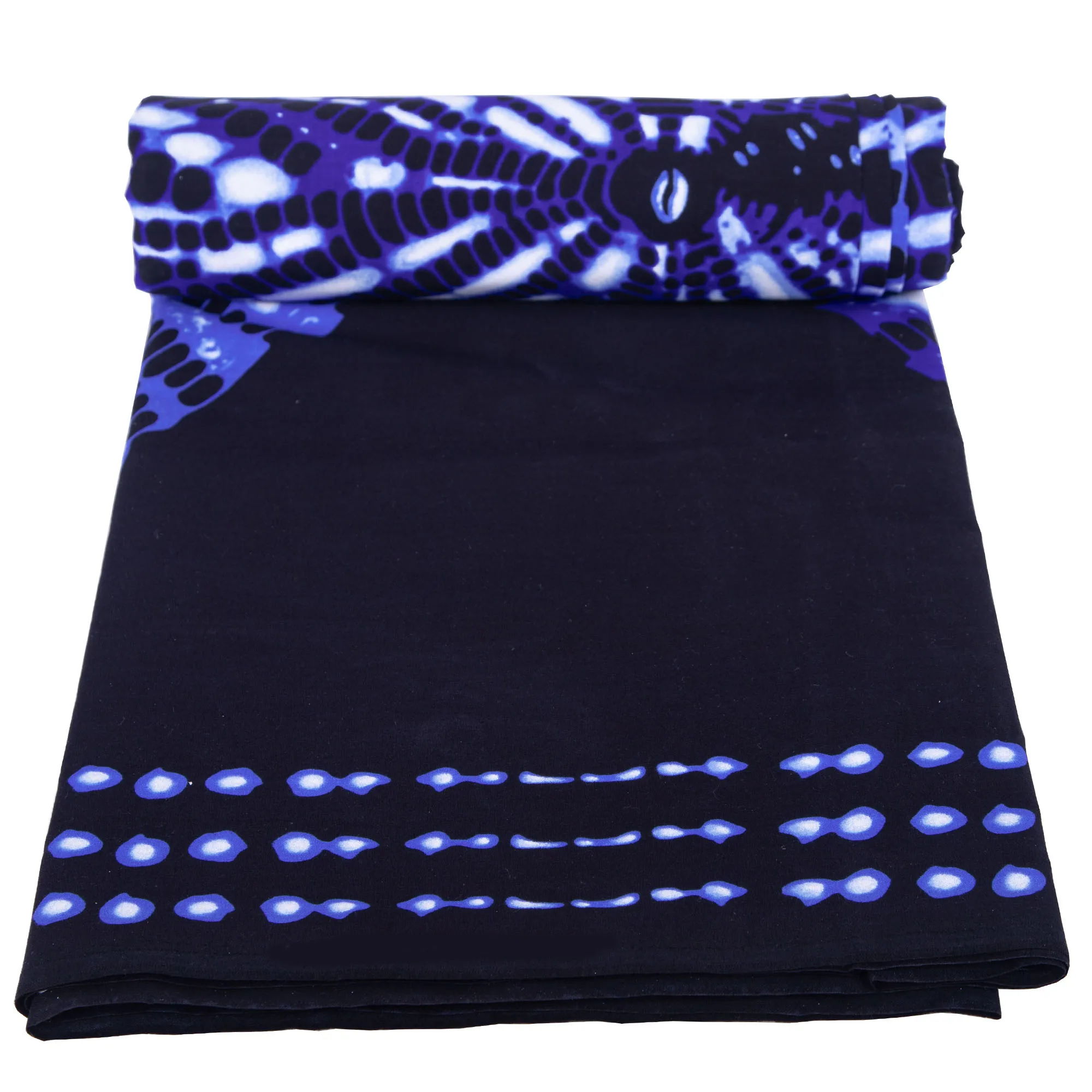 African Cotton Fabric Ankara Dresses Nigerian Fashion Batik Blue Fabrics 3/6 Yards/Lot Material 24fs1594 view 3