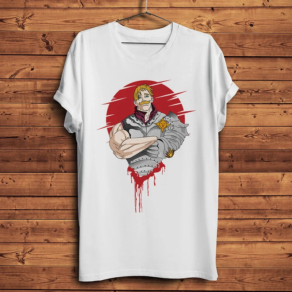 heavyweight Seven Deadly Sins Pride Escanor funny anime men summer new white casual short sleeve unisex cool manga streetwear