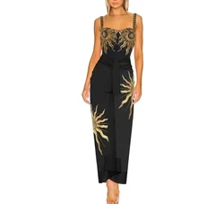 Sequin Sunflower One-Piece Swimsuit and Skirt Blue Swimwear 2025 Female Vocation Bathing Suit Beachwear Beach Dress Sarong