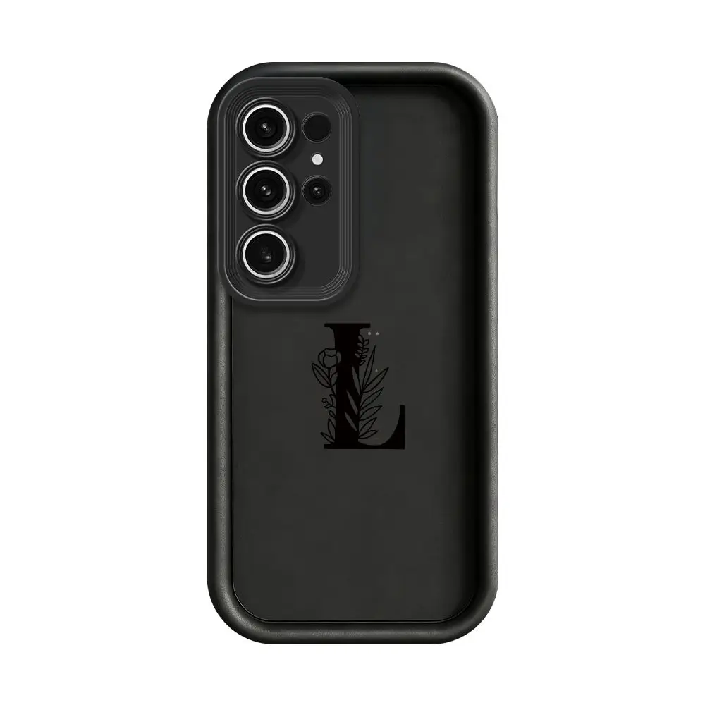 For Samsung S26 S25 S24 Ultra Plus FE A57 A56 A54 A37 A26 A17 A16 A07 A06 Minimalist Letter L Floral Pattern Anti Drop Soft TPU