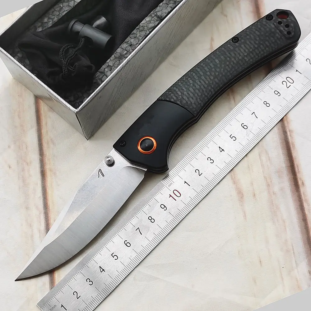 JUFULE Crooked River 15080 Carbon Fiber Aluminium 9Cr18MoV Copper Washer Camp Hunt Pocket Tactical Tool Folding Utility Knife