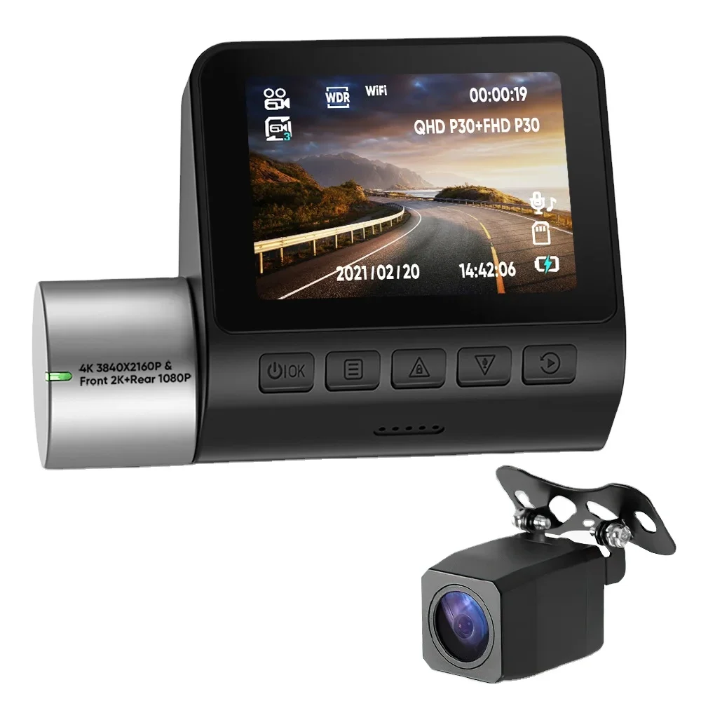 2160P Night version Dual Lens Vehicle Recorder 1080P Rear Camera WiFi Car DVR 2K 4K Dash Camera