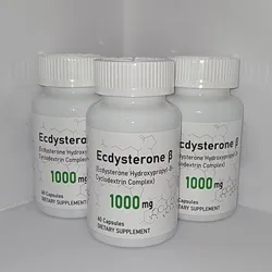 3 bottles Ecdysterone Capsule Muscle Mass Increase Size Anabolic Activity Support Muscle Development Physical Strength Increase