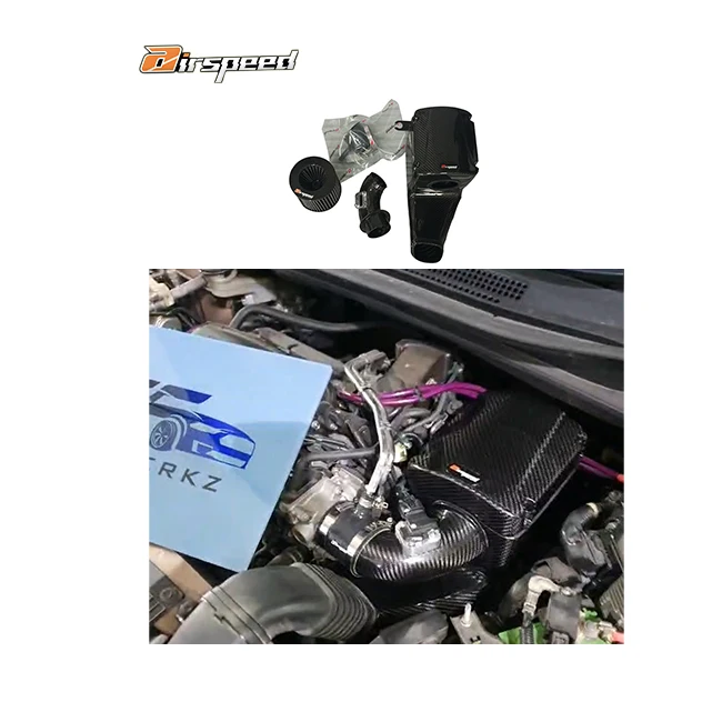 Airspeed Brand Dedicated Fixed Position 100% Dry Carbon Fiber Cold Air Intake System For Honda Fit GK5 1.5L 2015-UP