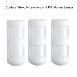 1/3pcs Super Quality Outdoor IP65 Wire Dual PIR+MW Alarm Sensor Anti-Masking Pet Friendly type Infrared Motion Detector