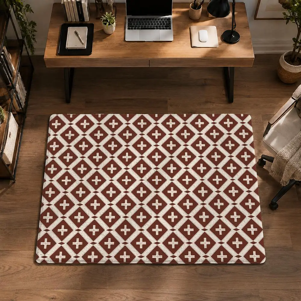Crosses Arranged In A Row Floor Mat Flannel Non-Slip Washable Soft Rug For Bathroom Kitchen Bedroom Living Room Home Decor