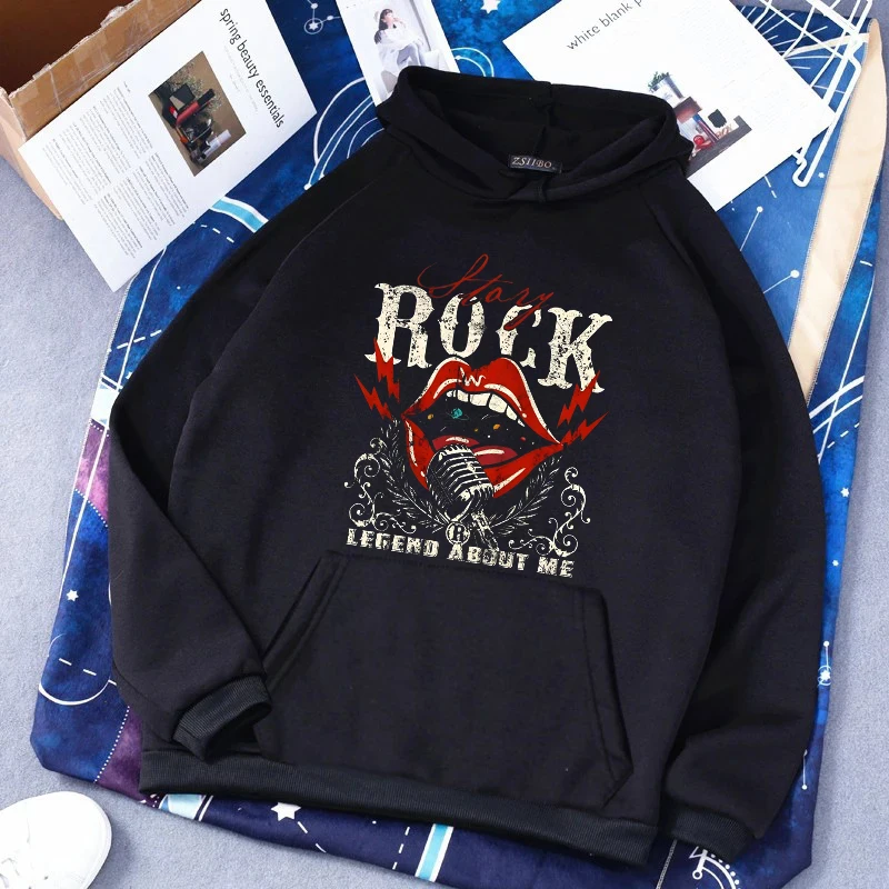 

Vintage Harajuku Sweatshirt Streetwear Casual Loose Hoodie Gothic Creative Singing Pattern Printing Pullover Quality Fashion Y2K