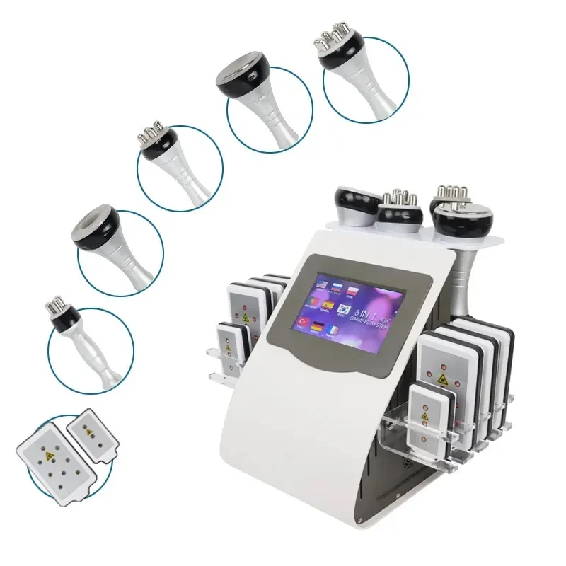 2025 New 9 Languages lipo laser 6 in 1 40k ultrasonic cavitation slimming machine