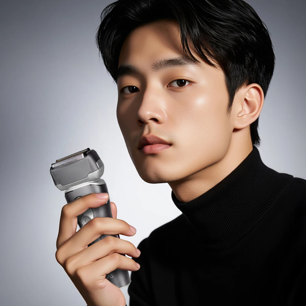 Joas ماكينة حلاقة كهربائية للرجال Ipx7 مقاومة للماء المحمولة طلاء التيتانيوم شفرة أداة تهذيب اللحية USB قابلة للشحن المتقدمة Js-7000