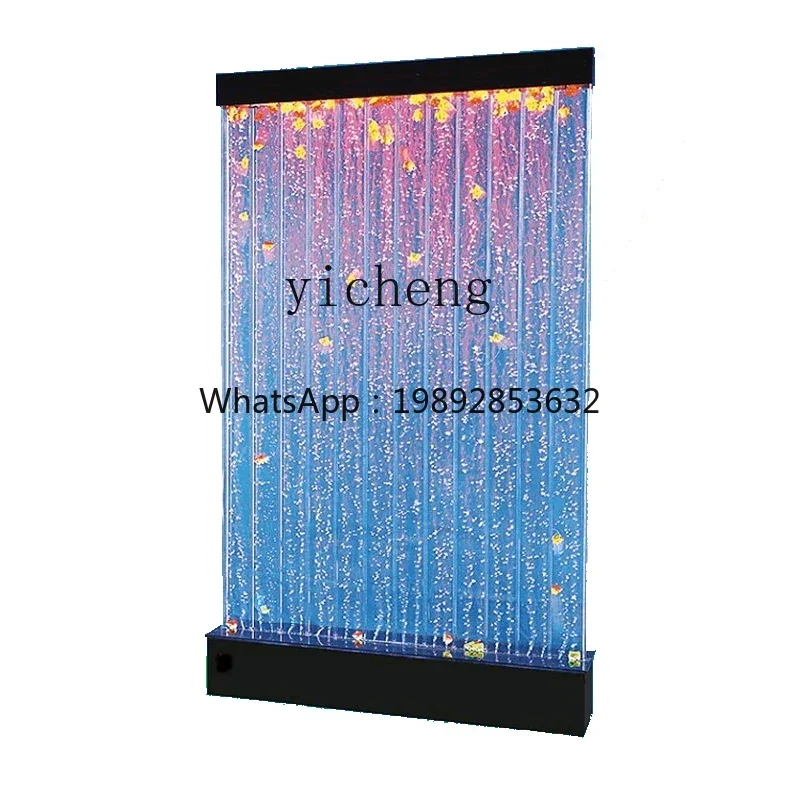 TQH Water Curtain Wall Bubble Water Screen Lucky Ornament Creative Partition Wall Entrance Living Room Decoration