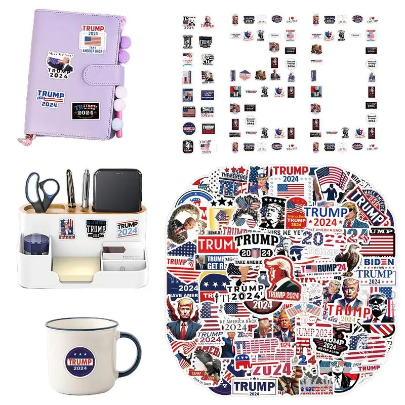 President Sticker Decal 120pcs Adhesive Label Laptop Stickers For Supporters President Support Decals For Laptops Water Bottles