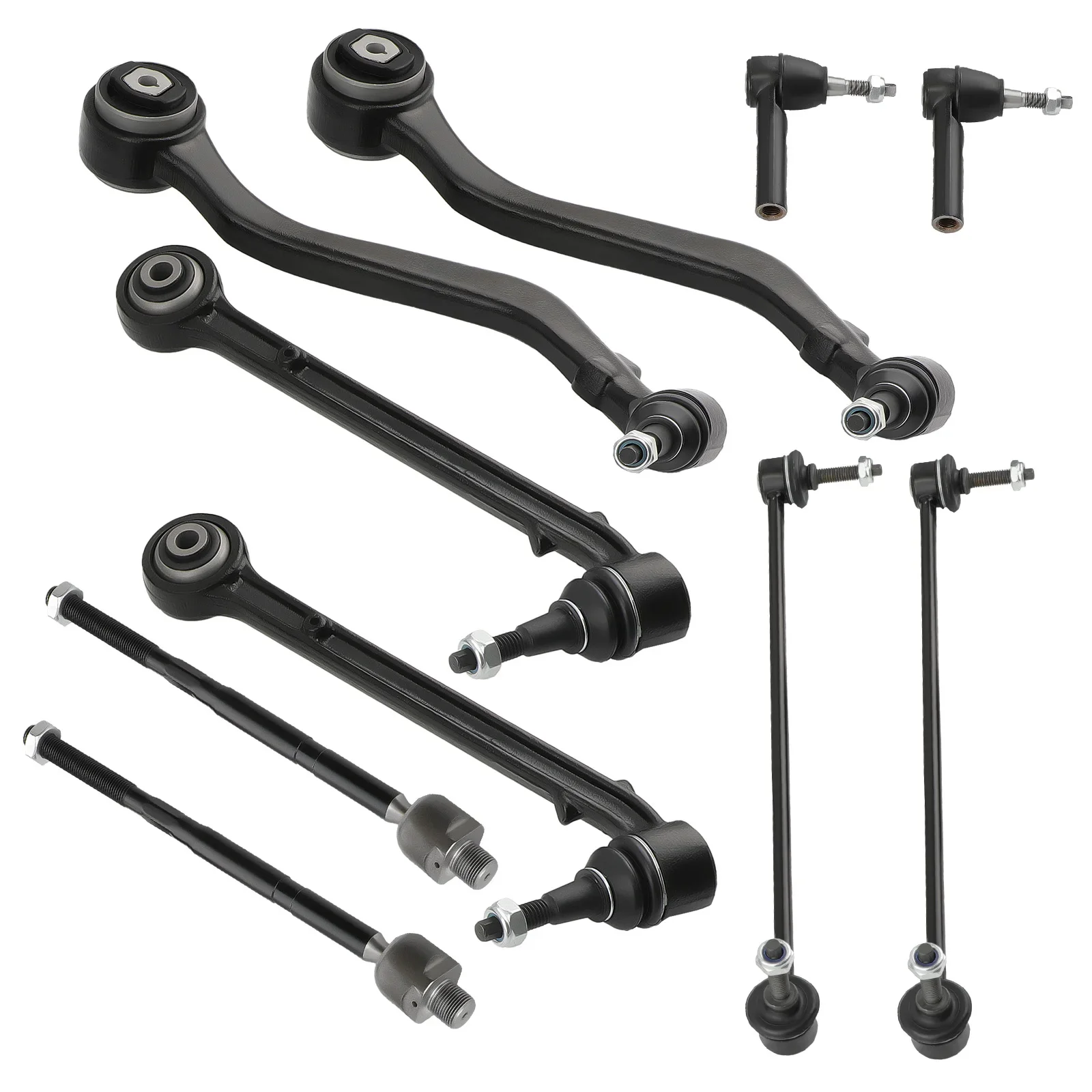 10 Piece Control Arm Ball Joint Sway Bar Link Tie Rod Kit For Chevrolet Camaro 2010-2015