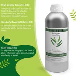 PHATOIL-Huiles essentielles végétales pures de vanille, pour humidificateur, diffuseur d'arôme, massage, spa, bain, parfum avec compte-gouttes, 1000ml