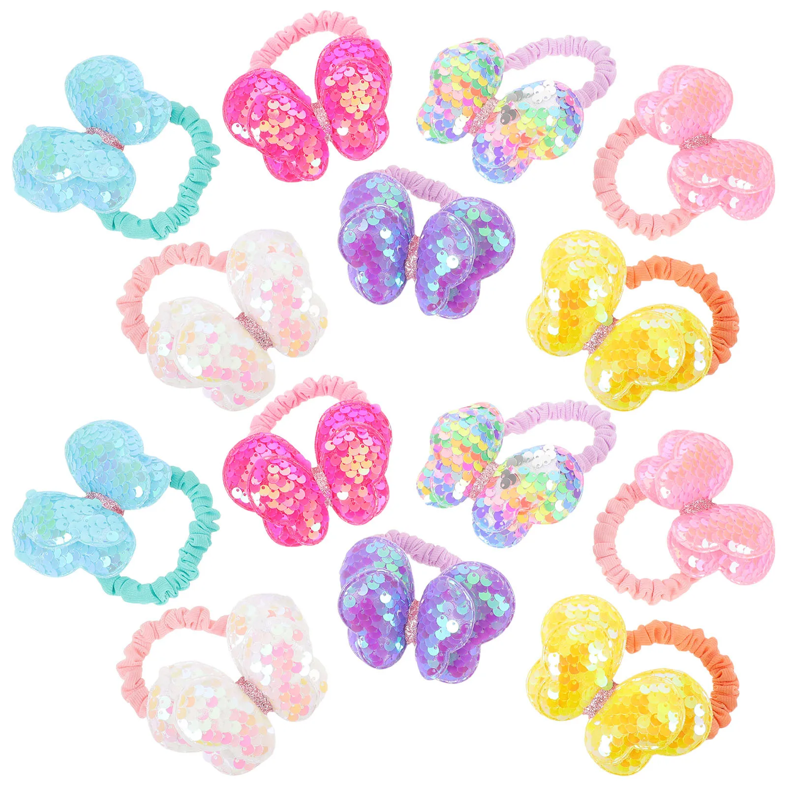 

's Hair Accessories Ties Cartoon Hairbands Flash Elastic