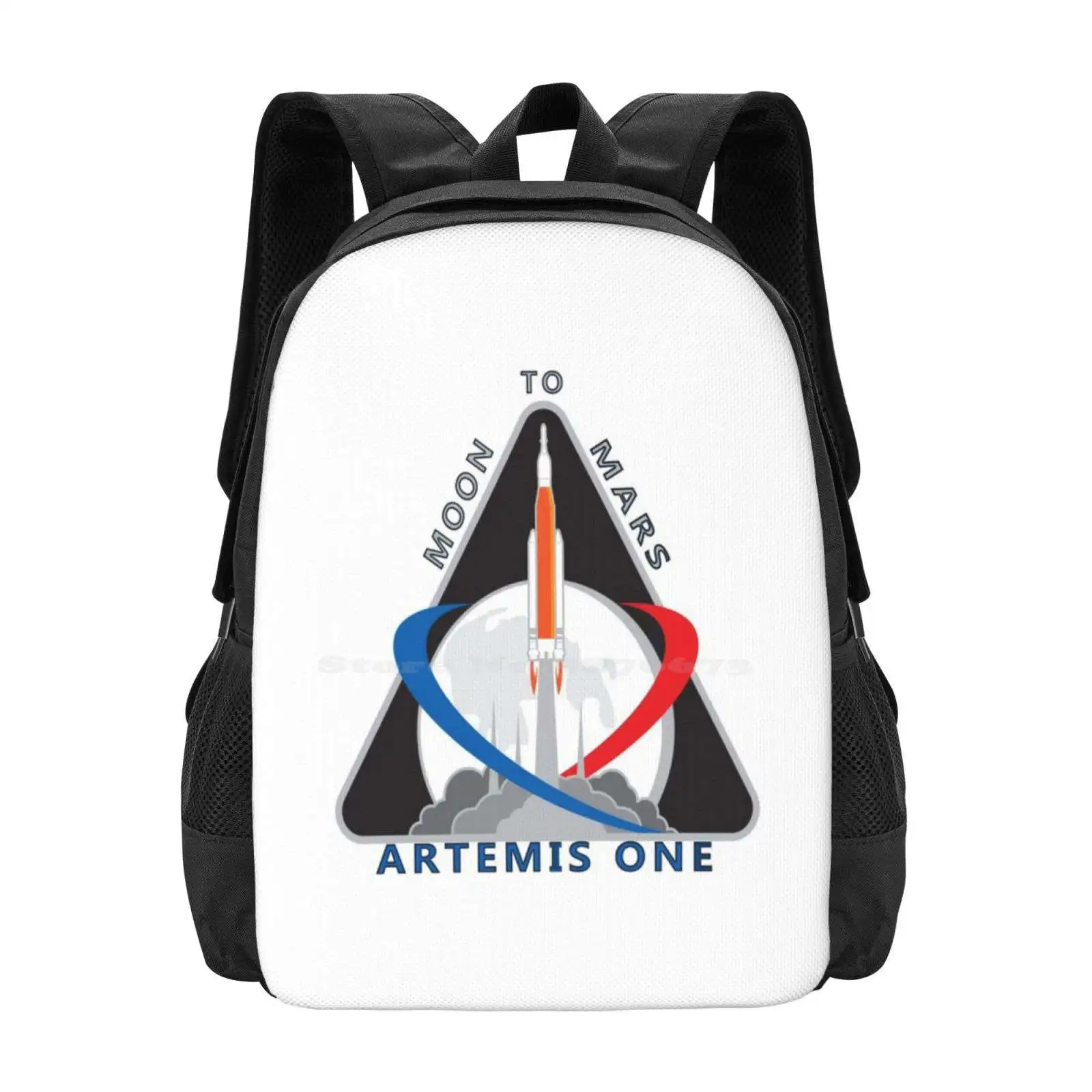 Artemis Mission One Logo Pattern Design Laptop Travel School Bags Artemis One Artemis Mission 1 Artemis 1 Moon Landing Moon To