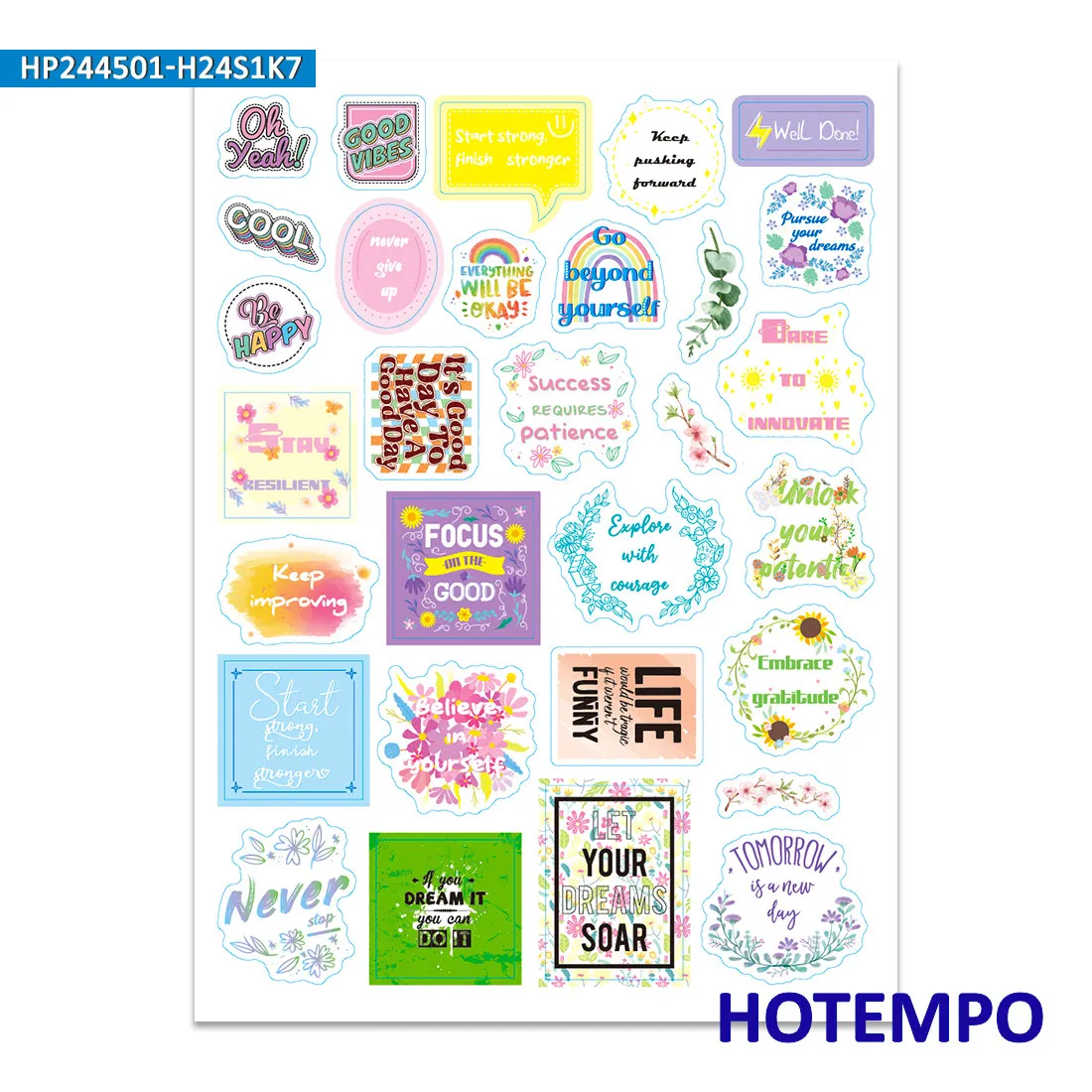 Planner Stickers Book, Motivational Time Planning, Habit Tracker, Inspiring Slogan Tags, Agenda Notes Diary Scrapbook, 1700PCS