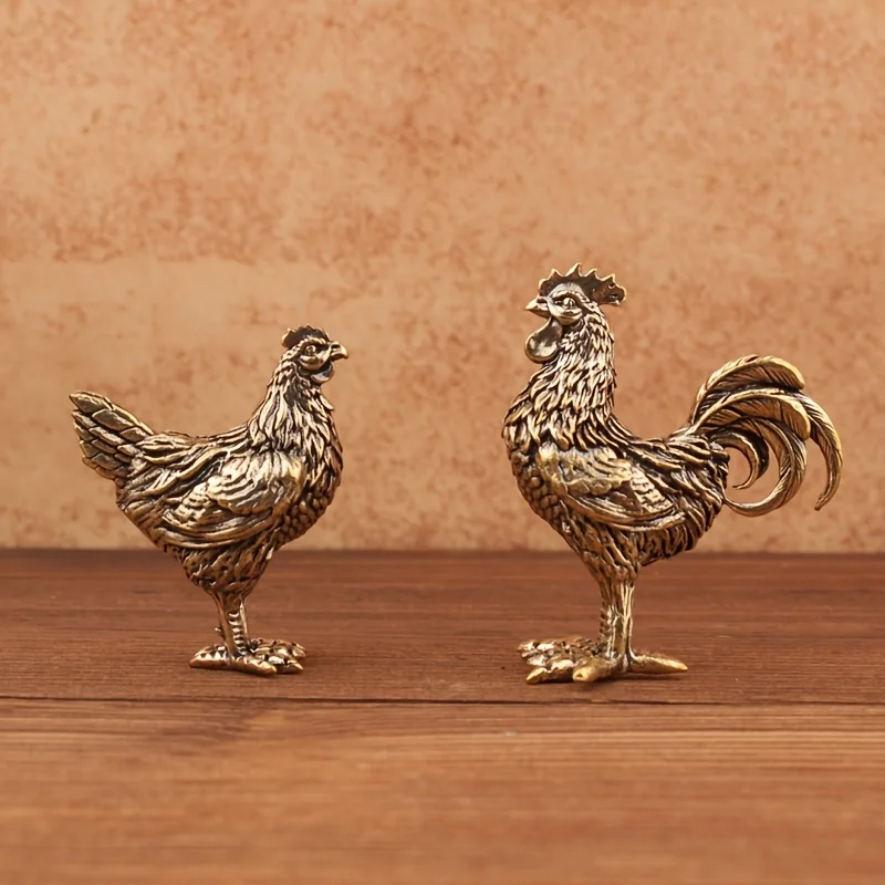 Chicken Mini Figurine, Desktop Ornament for Home  Office, 1 Piece