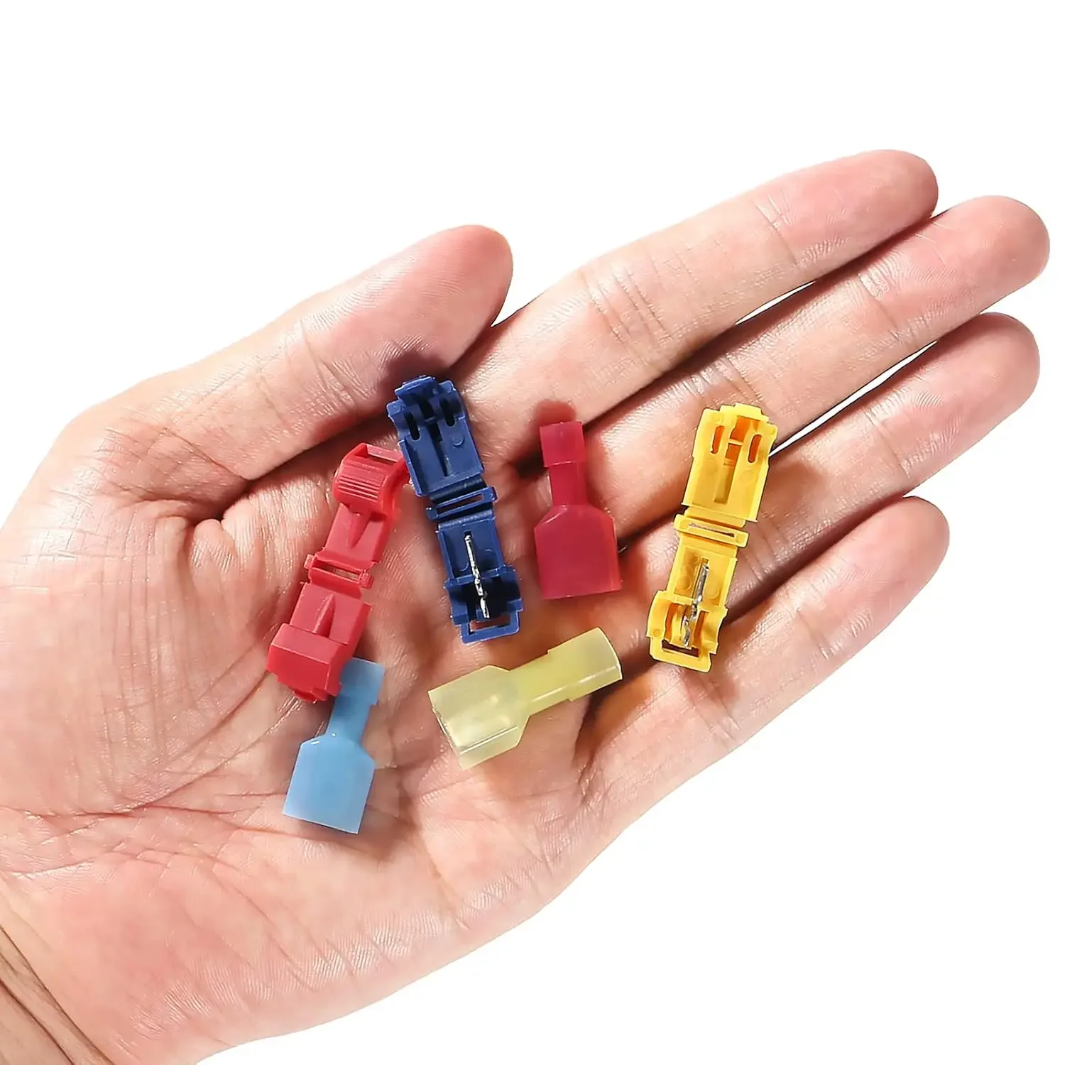 لصق سريع محطات كهربائية ذاتية التجريد موصلات أسلاك T-Tap مجموعة قطع موصلات معزولة بالكامل لأسلاك السيارات #4