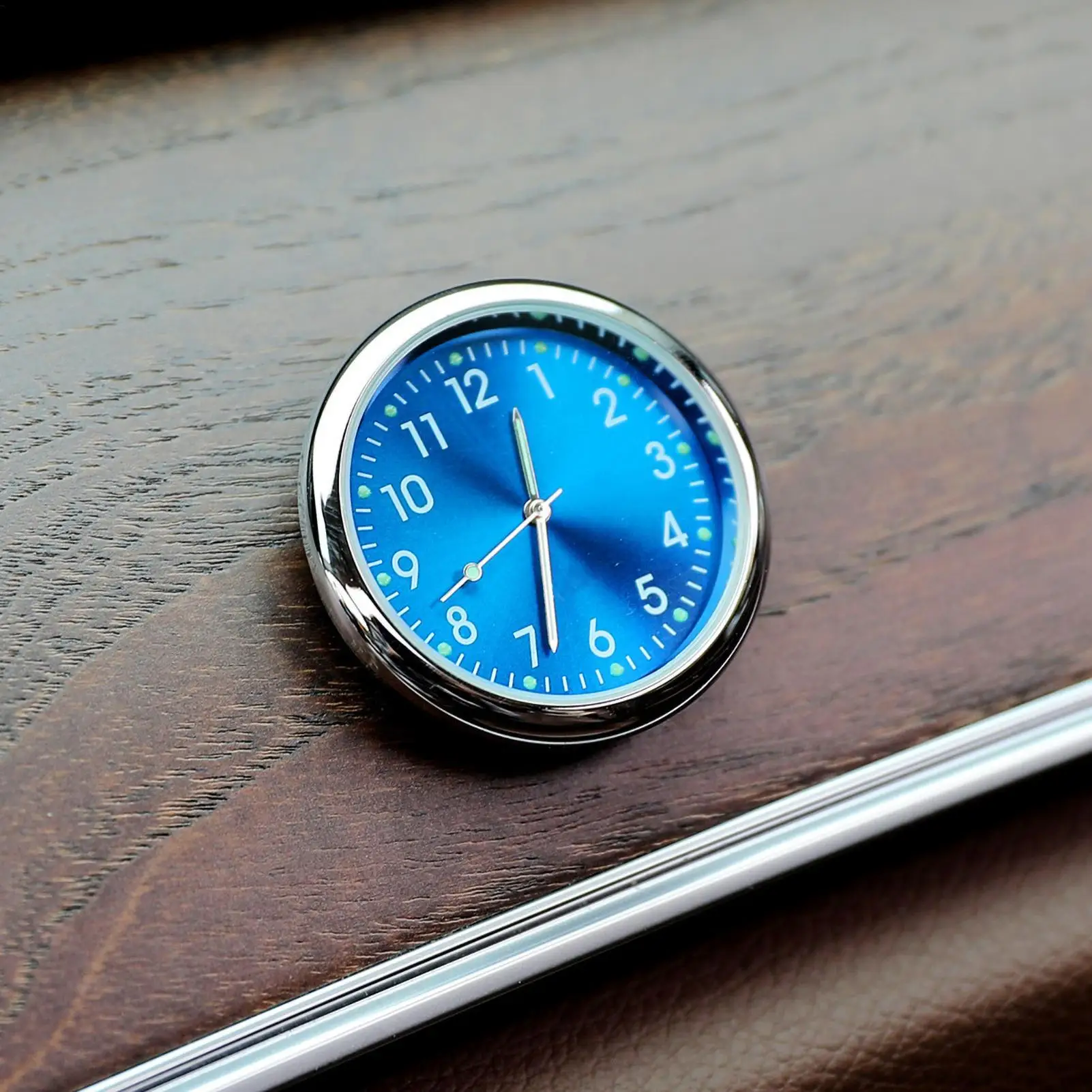 Clock For Car Dashboard Luminous Small Analog Clock Quartz Automotive Replacement Clocks Stick On Clock For Car Dashboard Sticky