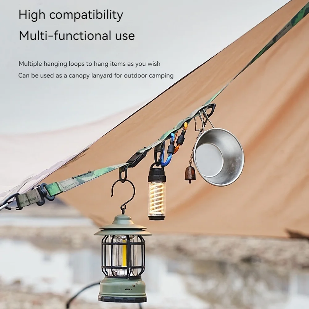 Outdoor Camping Quick Release Bag Strap with Hanging Ring Extensible Shoulder Strap Multifunction Crossbody Bag Strap