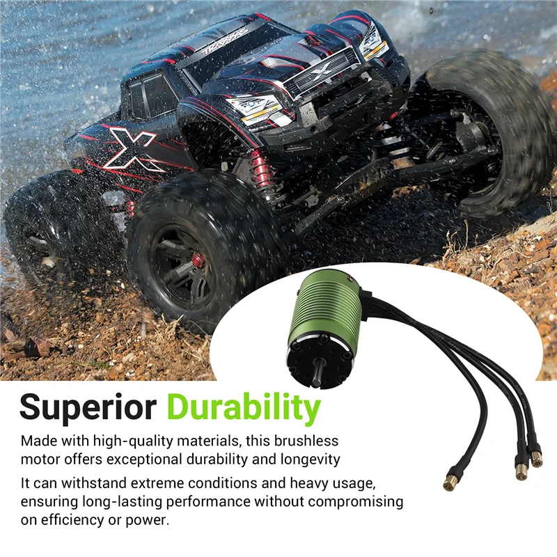 YSIDO 4274 3600KV Brushless Motor For RC ARRMA TRAXXAS EDF Boat 1/8 Car Monster Truck Off Road