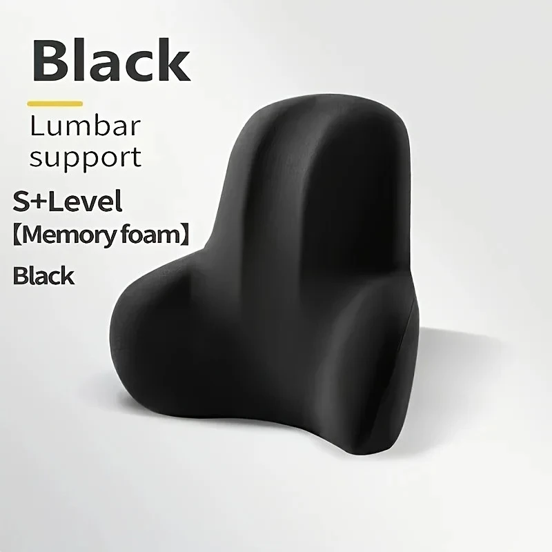 1pc Memory Foam Lumbar Back Cushion for Car Office Gaming Chairs and Postpartum Waist Support Multi Functional Pain Relief Pillo