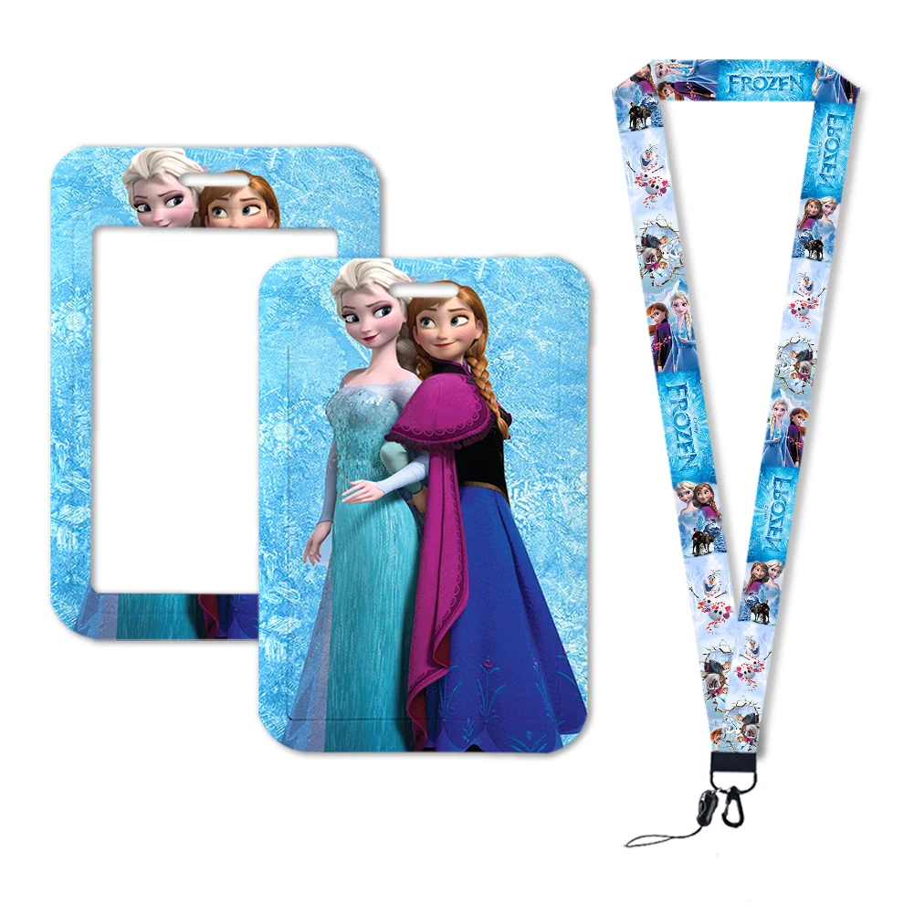 Cartoon Princess Cute Anime Movies Lanyard For Id Badge Holder Neck Strap Keychain Card Girls Gifts Phone Rope