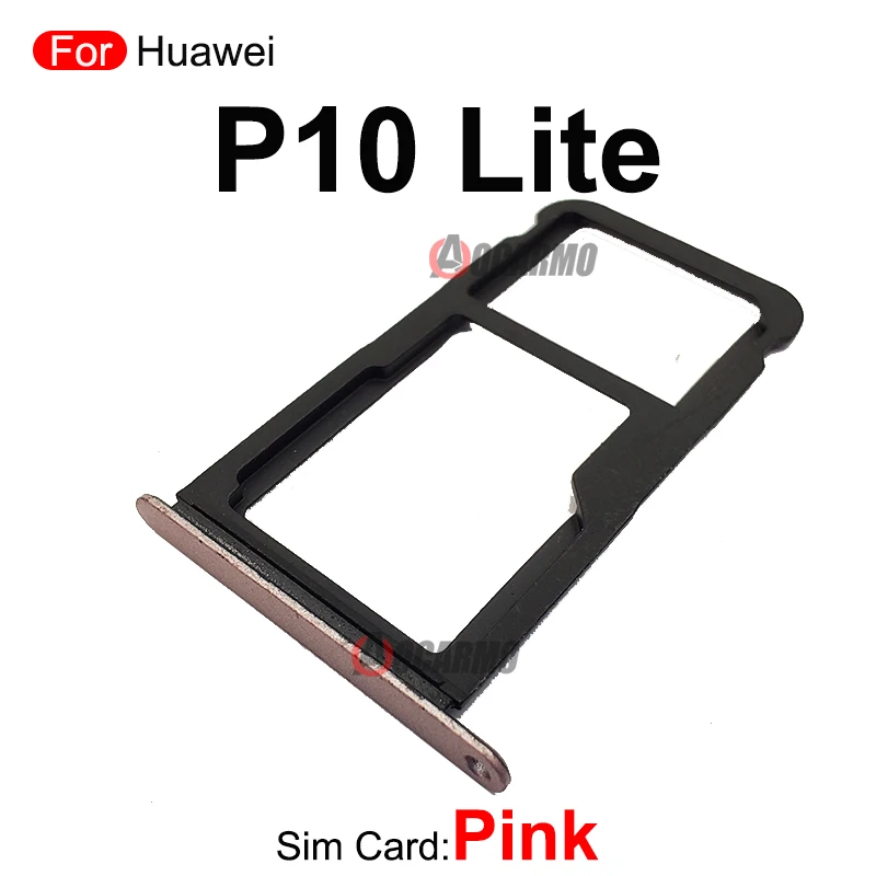 For Huawei P10 Lite P10Lite SIM Card Tray Slot Holder Replacement Parts Blue Pink Green Black