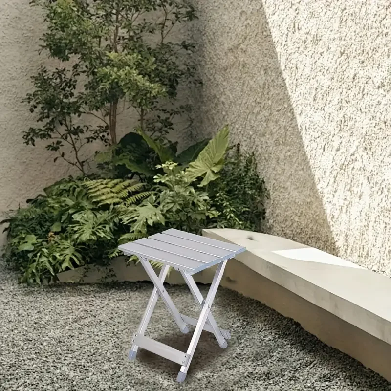 

1PC Portable Folding Stool Aluminium Alloy Compact Foldable Chair For Camping Sketching Travel Hiking Lightweight Durable
