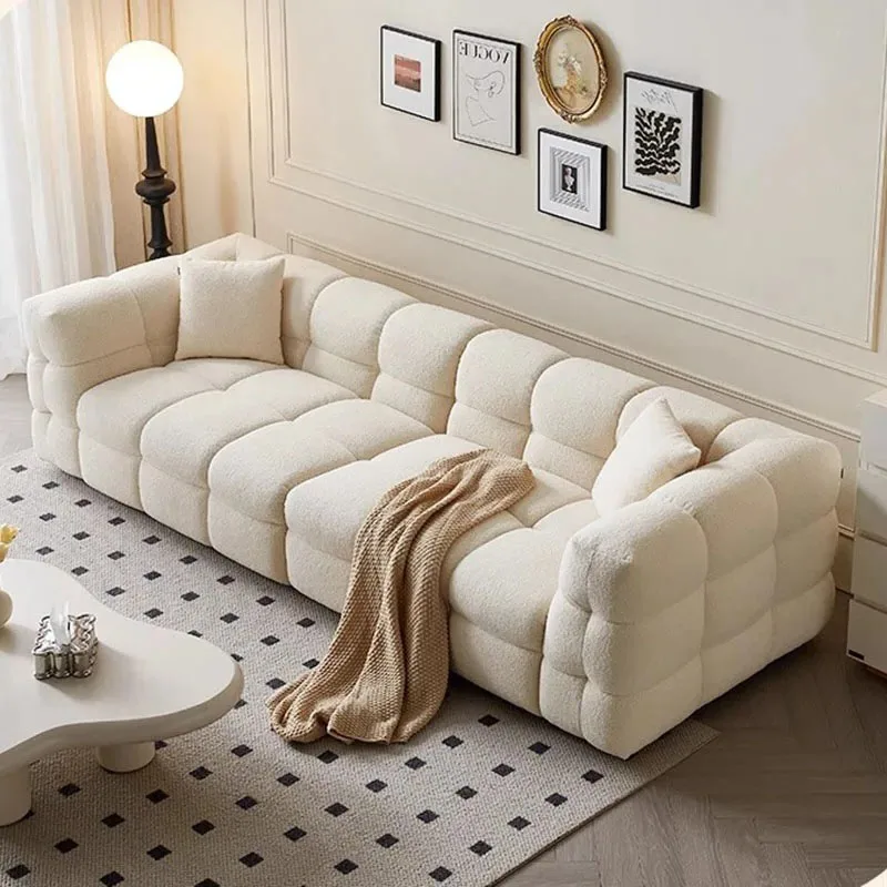 أرائك غرفة المعيشة البيضاء الإبداعية كرسي بذراعين مصمم جمالي كبير الحجم أرائك غرفة المعيشة أثاث جناح صالة Divano الحديثة #5