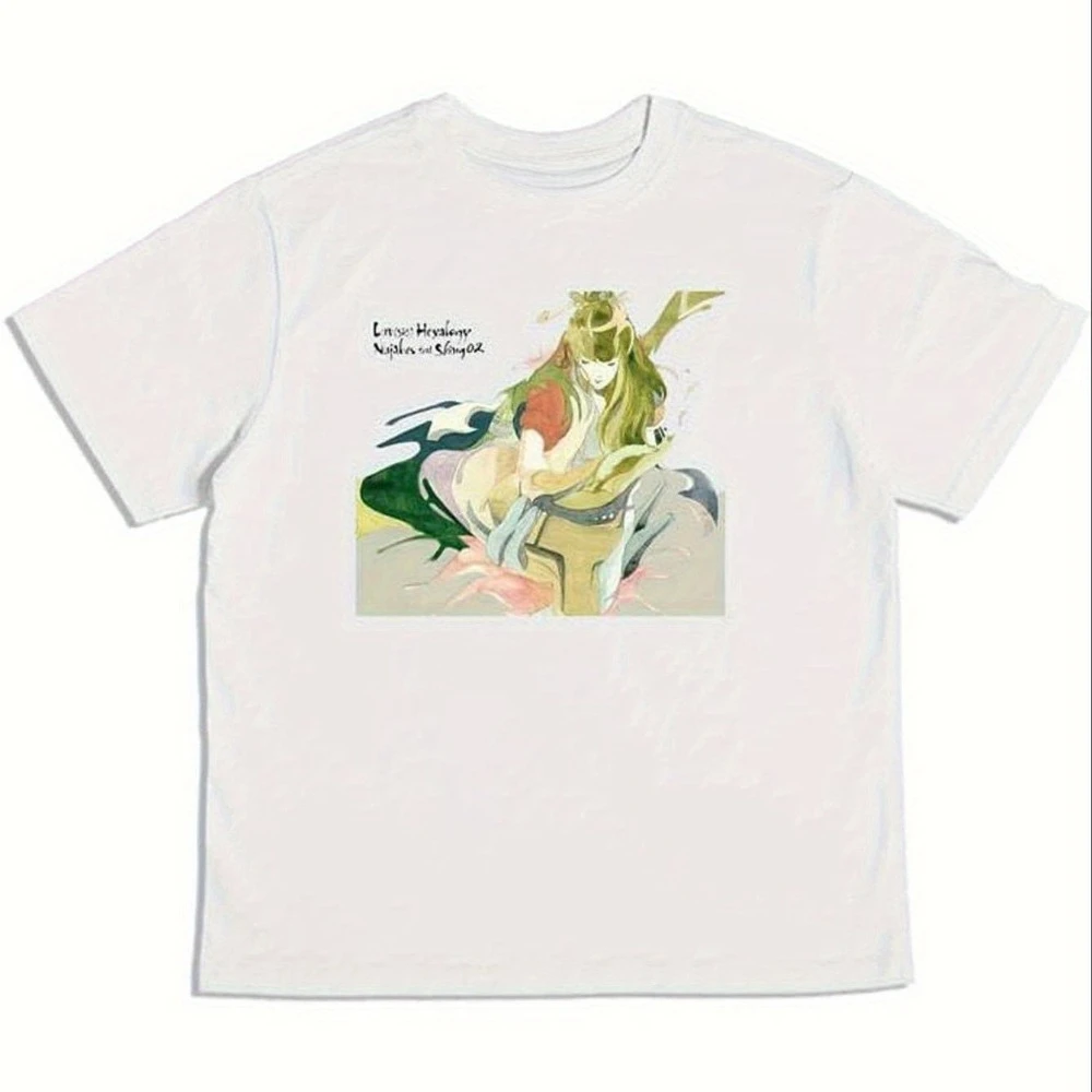 Nujabes Men'S and Women'S Rock Music Graphic Tee Short Sleeve Summer Shirt with Bright Retro Design Regular Fit Casual Top