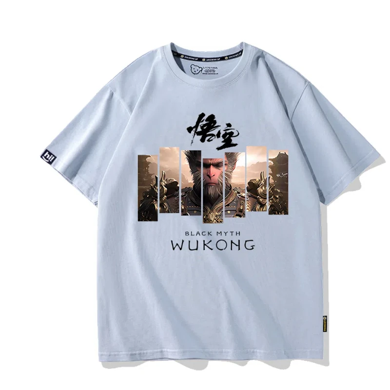 Black Myth Wukong Graphic Printed Short Sleeve Tees Fashion T-shirt High Quality T Shirts Men Women Casual Tops