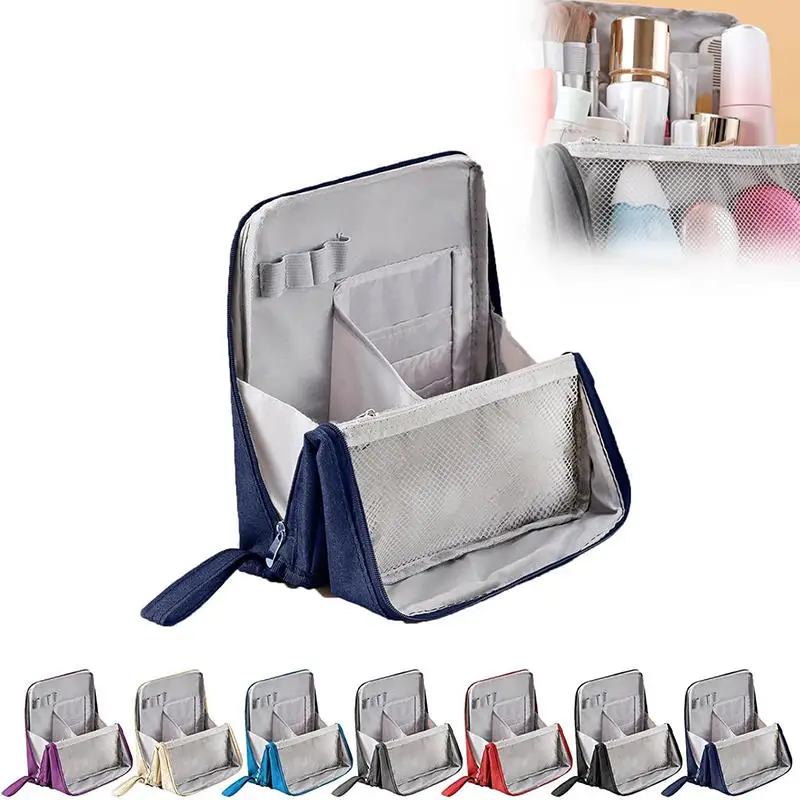 

Large Capacity Cosmetics Storage Bags Large Opening Stationery Bag Vertical Office Desktop Organizing Bag Student Pencil Case