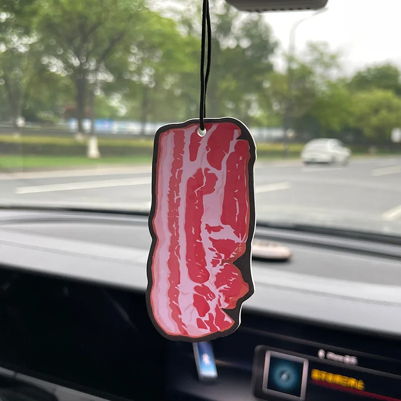 Car Aromatherapy Perfume Air Freshener Japanese Cartoon Animation Rearview Mirror Fragrance Pendant Toilet Air Vent Bacon