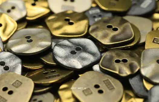 10pcs/Lot Size:12mm-24.5mm Irregular wave surface with two eyes Metal Buttons Fashion Button Women's Coat Sewing(SSA-3438)
