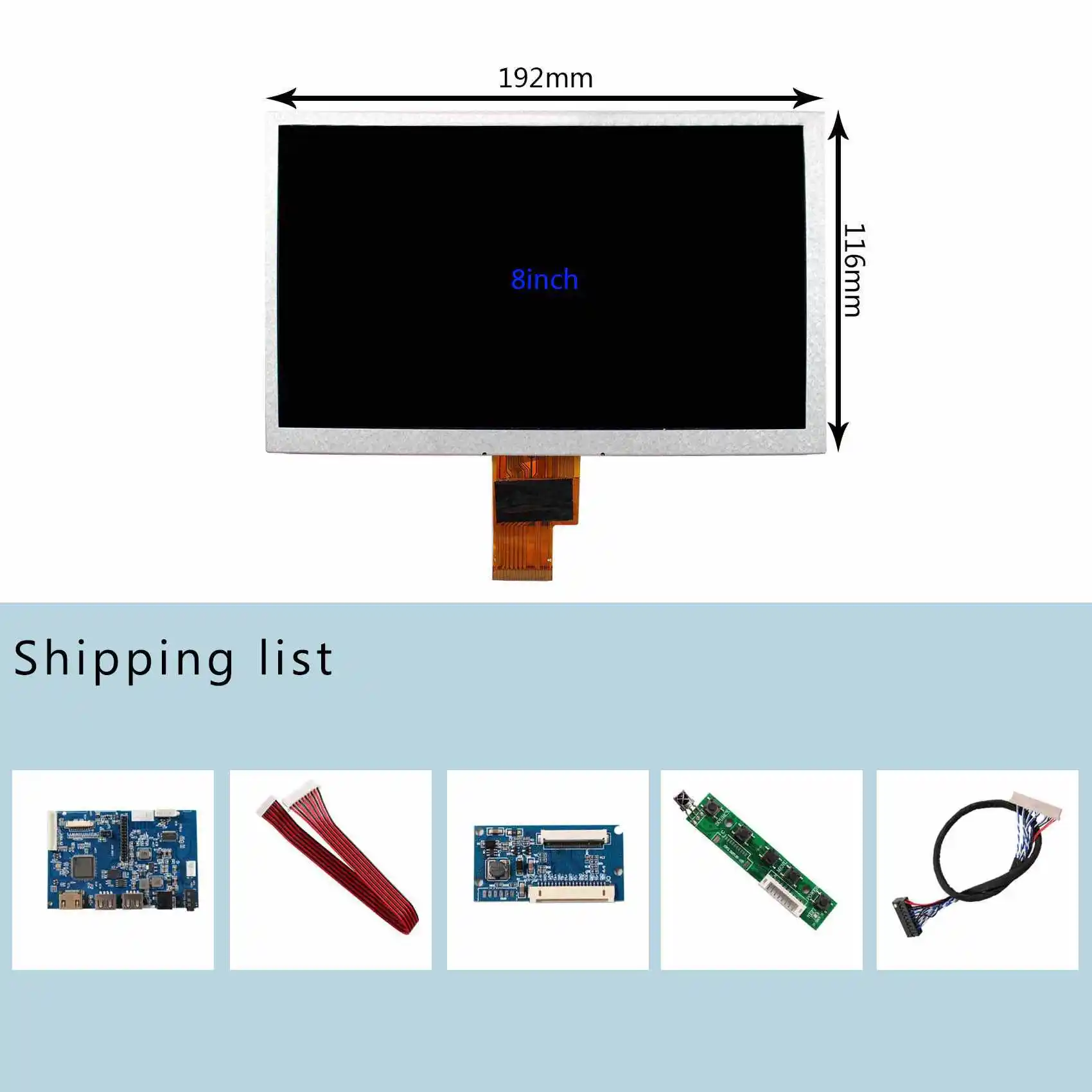 HD-MI USB Android LCD Controller Board Work for LVDS LCD ,8