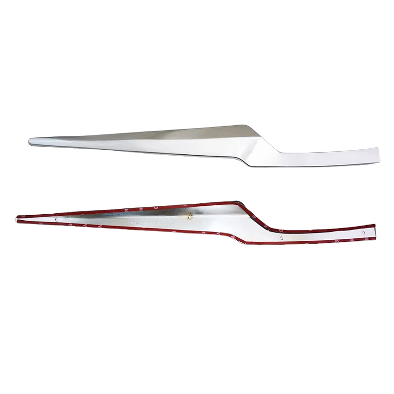 Car Decoration Upgrade 2pcs Rear Trunk Lid Cover Trim 2015-2020 Silver Exterior vehicle parts Decorate For Toyota Hliux Revo