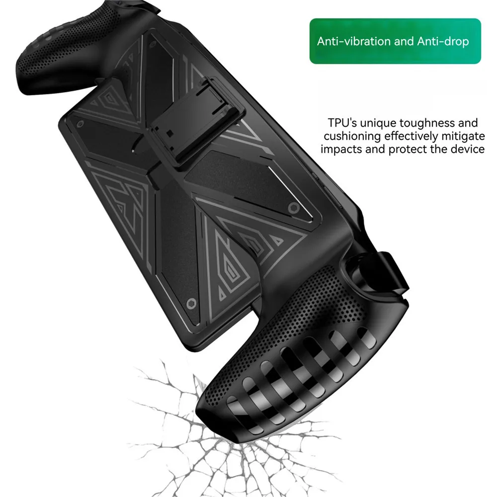 Black/White Silicone Protective Case with Kickstand Gamepad Back Shell for  PS Portal Accessories