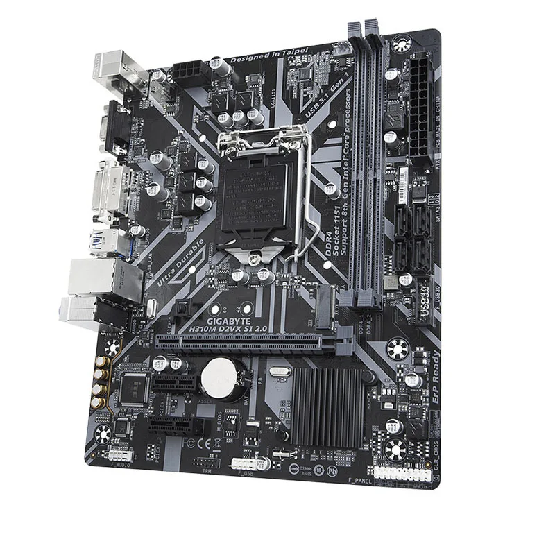 

Запчасти для Gigabyte GA H310M-D2VX-SI 2,0 основная плата настольного ПК 1151 контактов 6789 поколения E3V5
