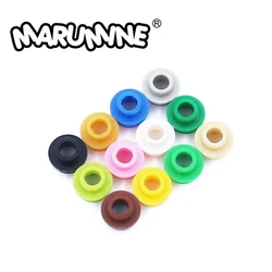 Marumine MOC 플레이트 라운드 스터드 1x1 85861 28626 100PCS 벽돌 조립 입자 부품 완구 액세서리 빌딩 블록