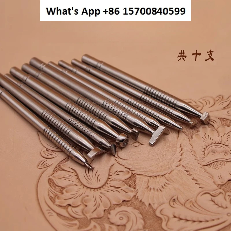 

Stainless steel leather engraving printing tools, Tangcao basic package tools
