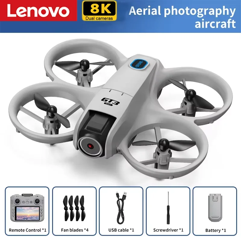 Lenovo Gt3 Max Drone 8k HD Luchtfotografie Groot scherm Optische stroompositionering Borstelloze intelligente obstakelvermijding UAV