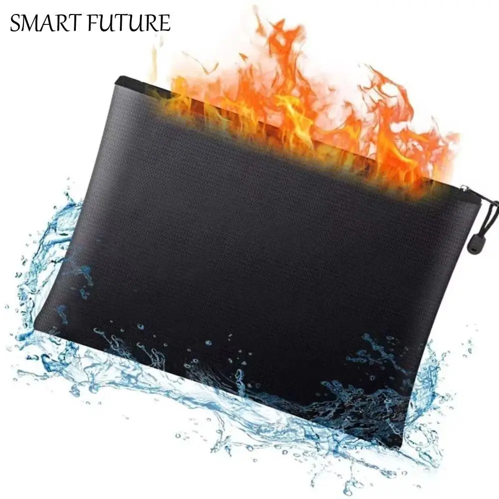 

Высокотемпературная огнестойкая сумка для документов с квадратной огнестойкой сумкой для хранения на молнии, многоцелевая, 4 размера