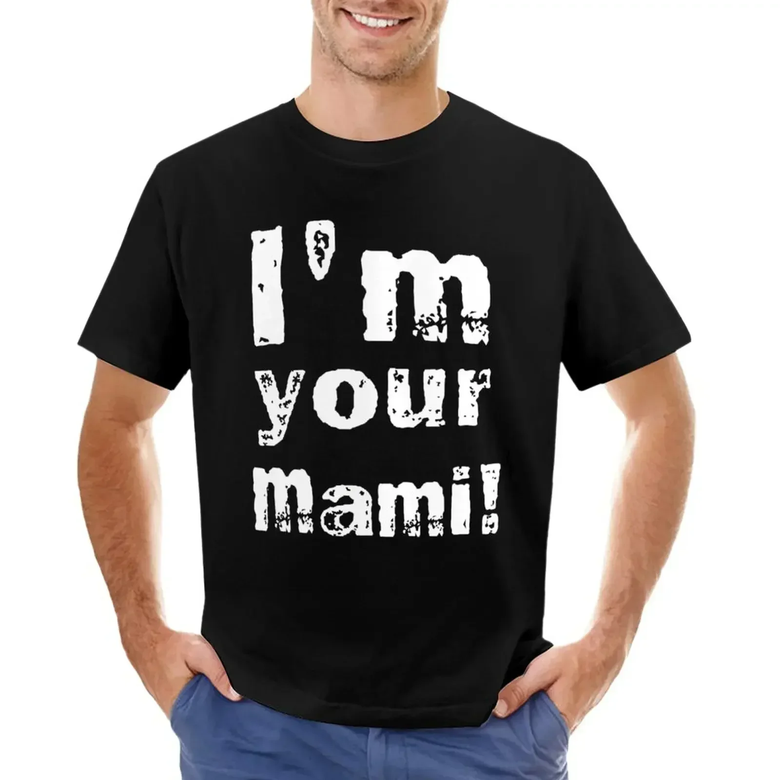 Boys White T Shirts Short Sleeve Tee summer T Shirt Men 2024 Men Clothing Rhea Ripley I’m Your Mami Cotton funny men clothing