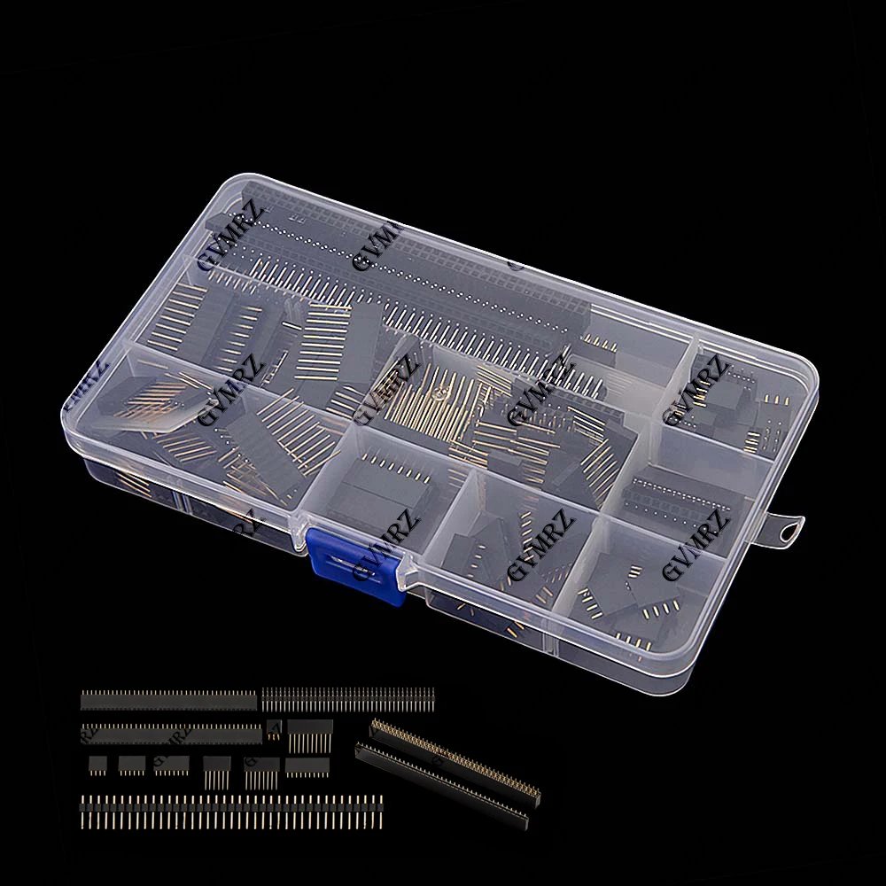 122pcs/Box  40PIN 2.54mm Single Dual Row Pin Socket Male Female Header Connector 40P PCB Board Combination Kit Male/Female