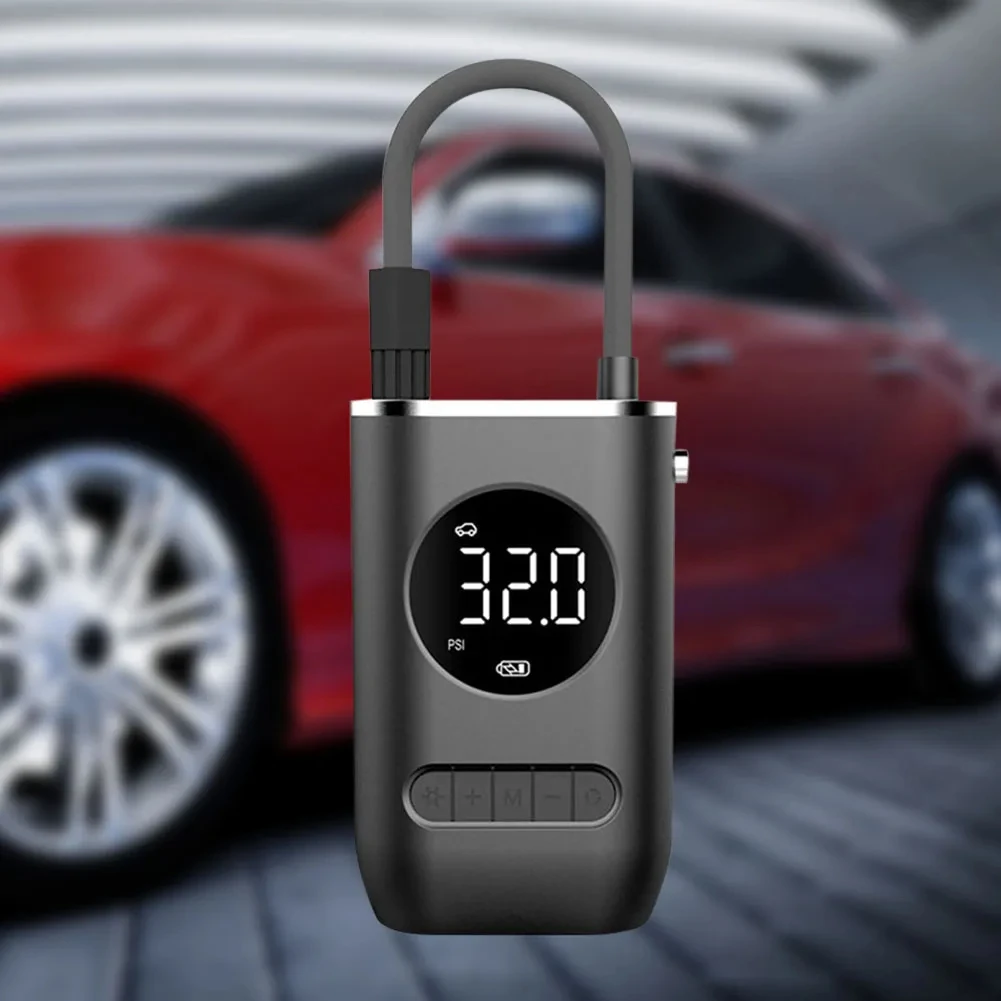 Mini Electric Portable Air Pump 150PSI Wireless Tire Inflator with LED Display for Cars Motorcycles Bicycles and Sports Balls