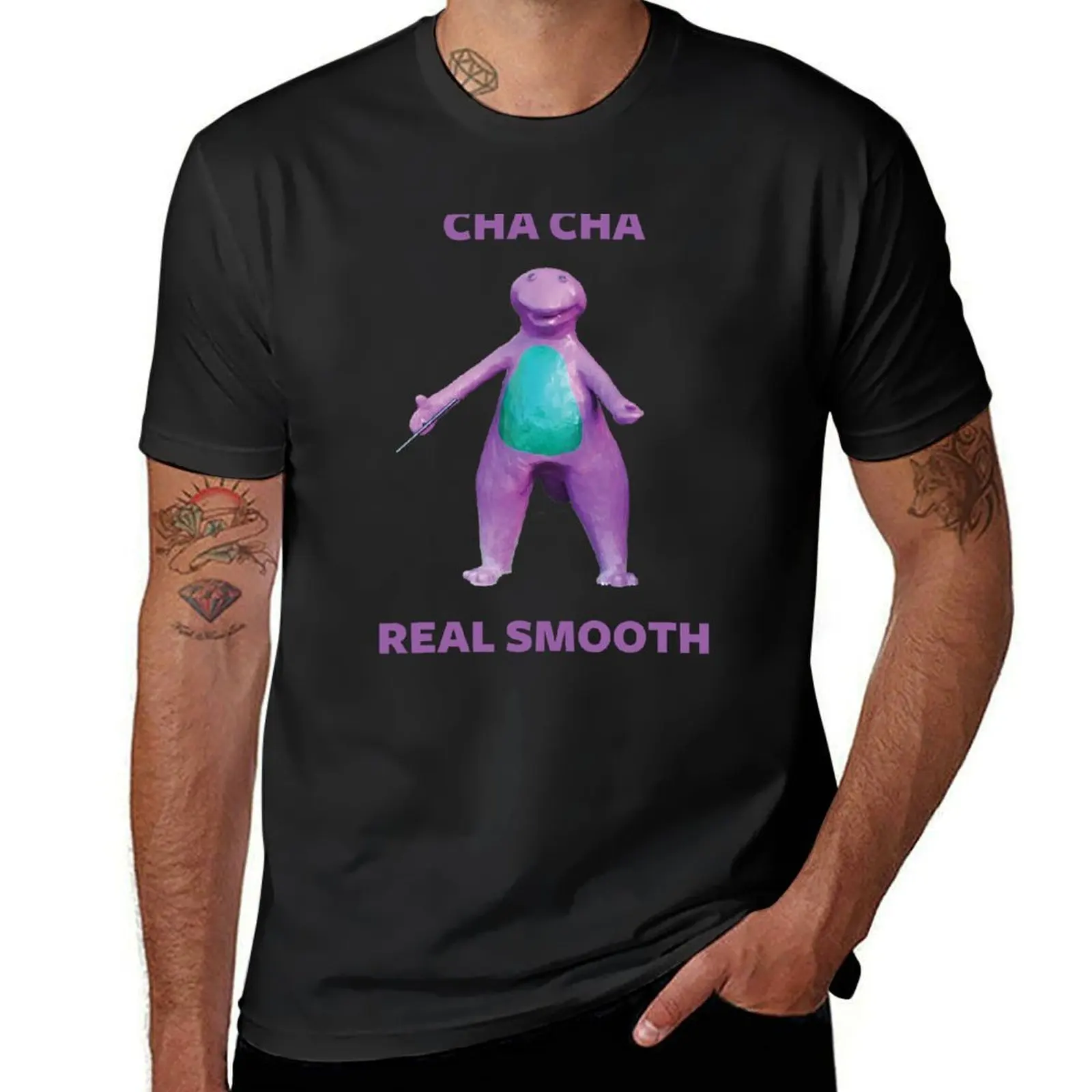 

Cha Cha Real Smooth Meme T-Shirt funnys tops big and tall t shirts for men