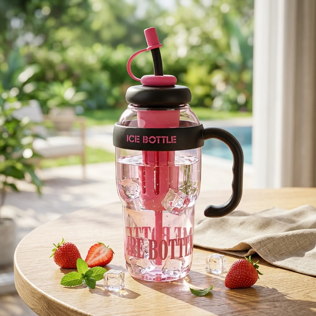 

Premium High Quality Portable Durable Waterproof Large Capacity Summer Milk Tea Cup with Cute Straw Ice Bottle Design Advanced