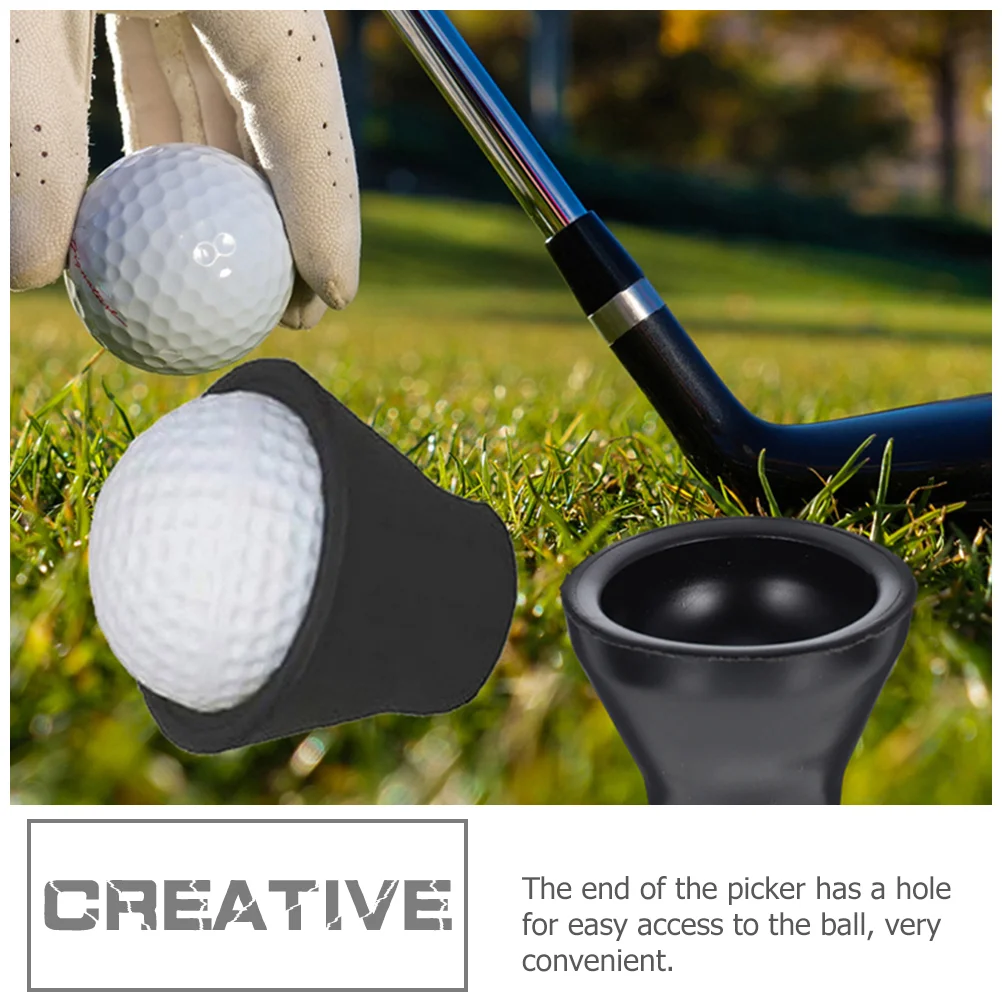 Golf Grab Handle Ball Picker, Relógio de treinamento de golfe, Otário substituível, Assista Bolas Grabber, Fornecimento de borracha, 3 Pcs